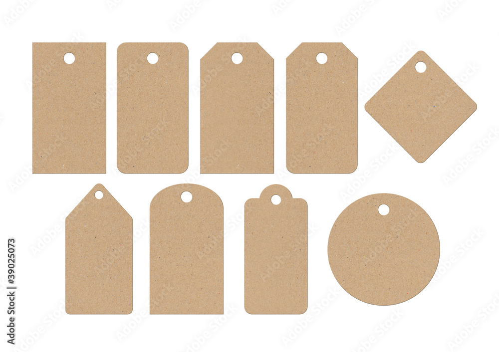 Étiquettes en carton Stock Photo | Adobe Stock