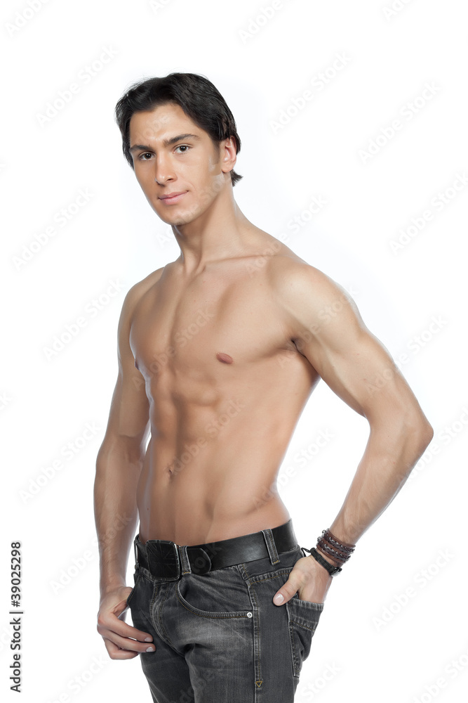 Fototapeta premium Молодой мужчина с обнажённым торсом