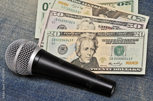 microphone and cash photo