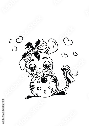 mouse love vector
