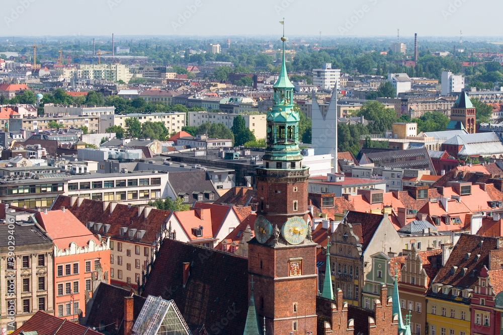 Obraz premium Rathaus - Breslau - Polen