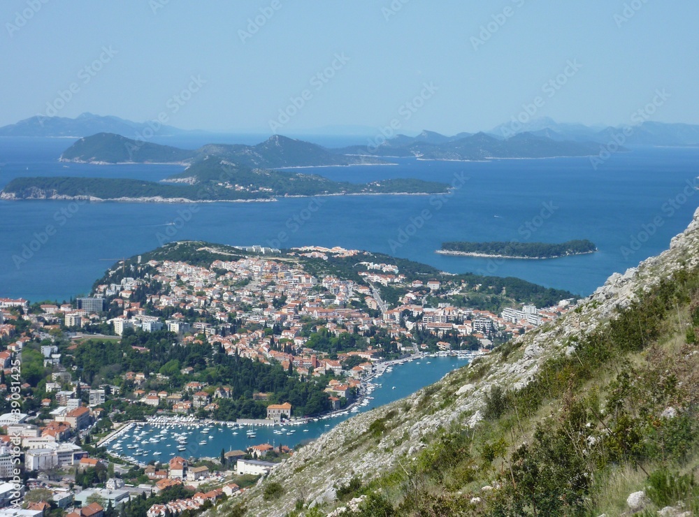 View at Dubrovnik and some Croatian islands
