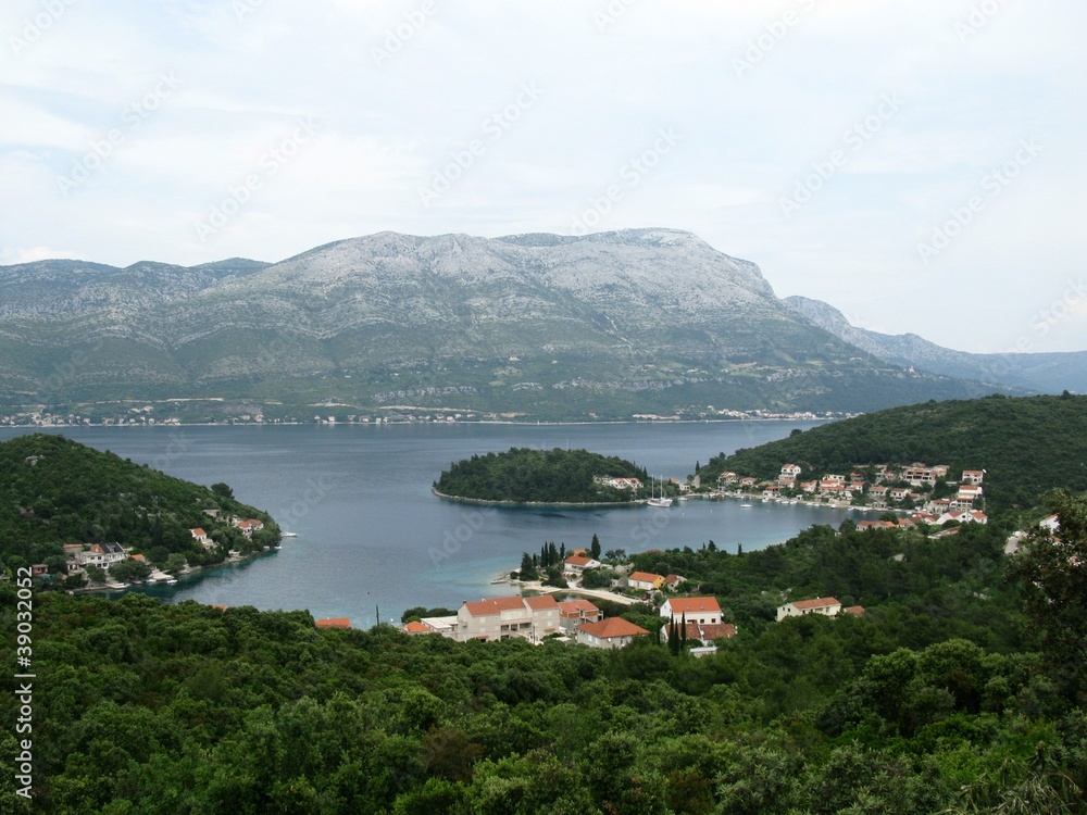 The bay of the Croatian village Polace at the island Mljet