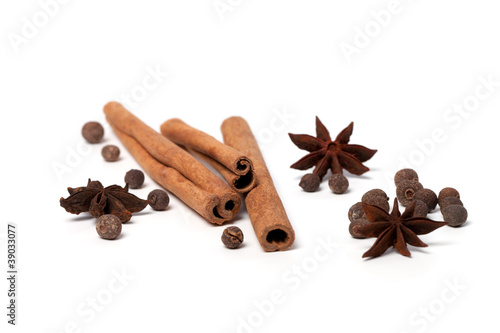 Wallpaper Mural Black peppercorns, anise stars and cinnamon sticks Torontodigital.ca