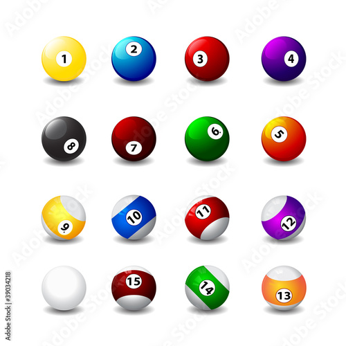 billiard balls with a displaced center