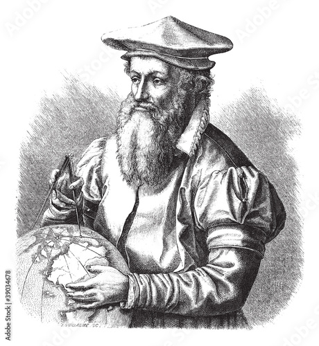 Gerard Mercator, vintage engraving. photo