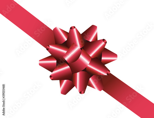 Rote gebundene Geschenkschleife