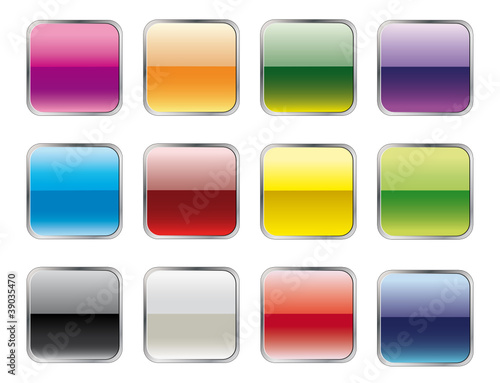Bunte Glas Buttons Sammlung