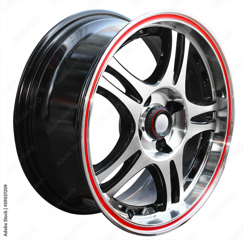 Obraz premium car alloy wheel, isolated over white background