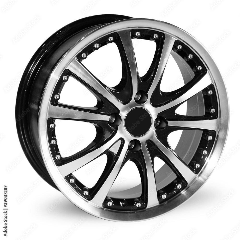 Obraz premium car alloy wheel, isolated over white background