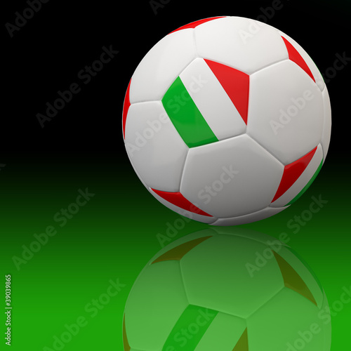 Italy flag on 3d Football
