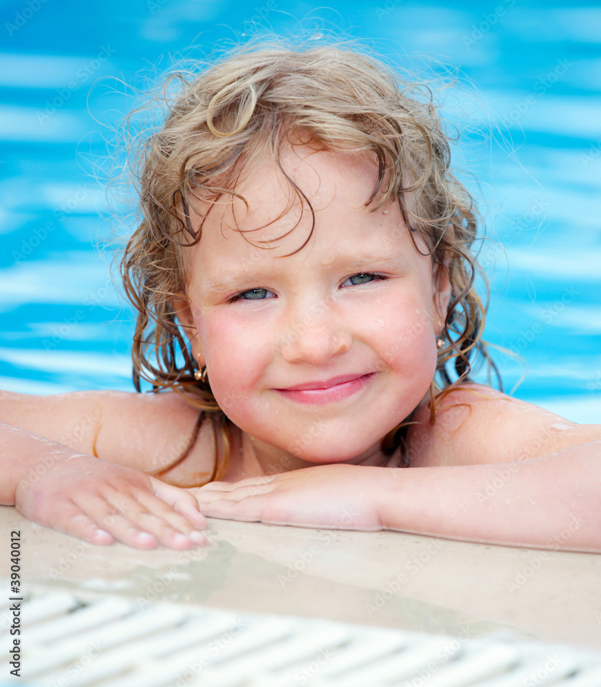 Child in pool