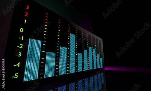 Vu meter, music concept