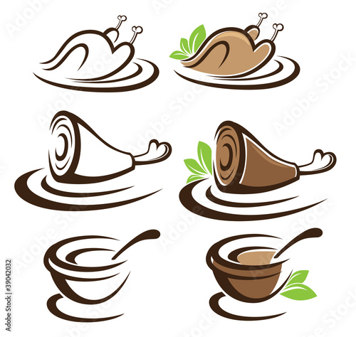 common food, vector collection of food silhouettes