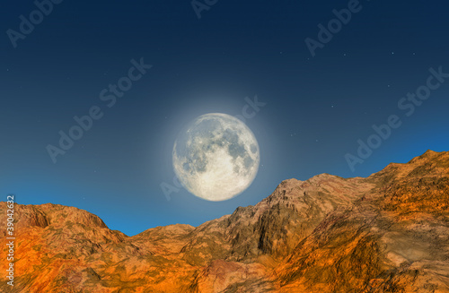 full moon - landscape