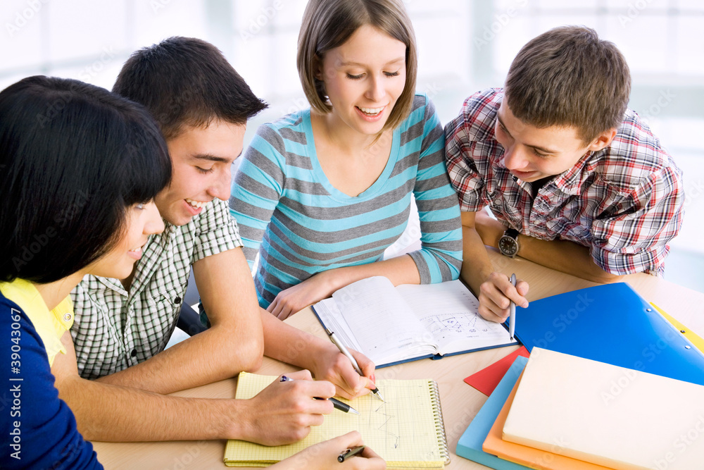 Happy students Happy students
