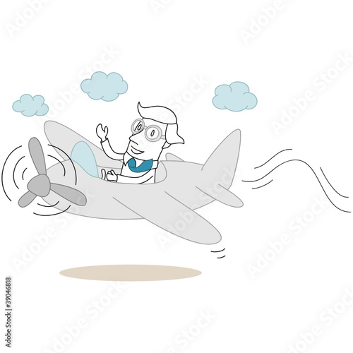 Geschäftsmann, Flugzeug