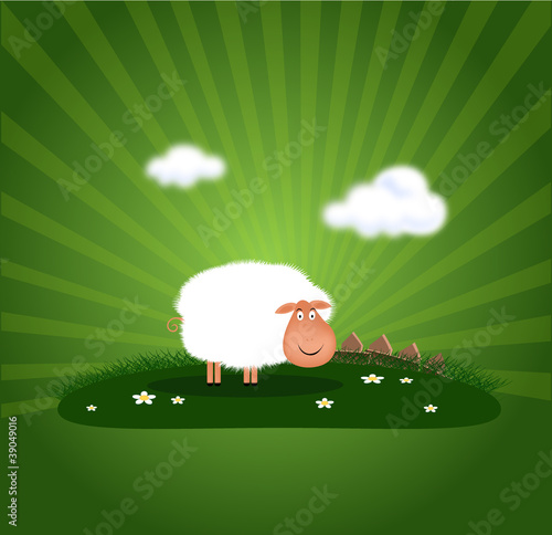 illustration of funny happy ram