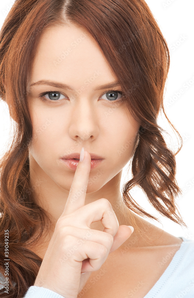finger on lips finger on lips