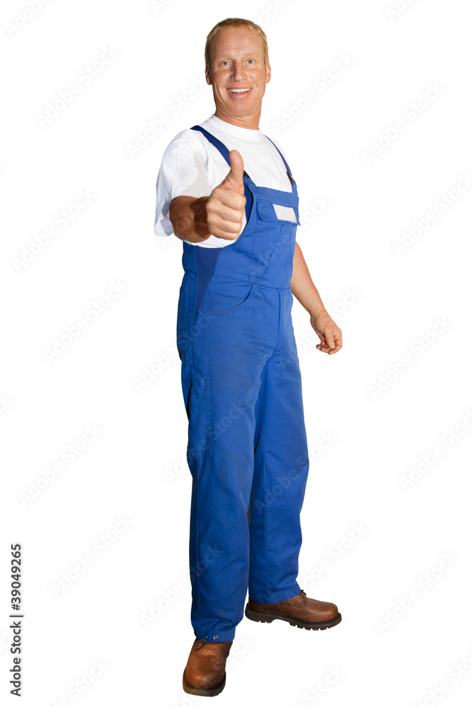 Workman on the job Workman on the job