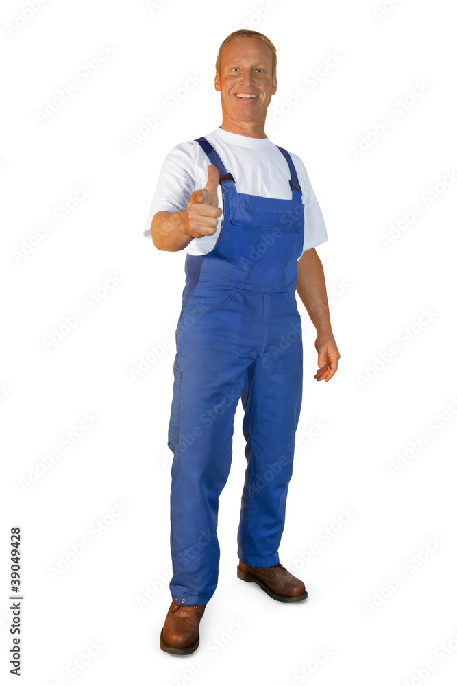 Workman on the job Workman on the job