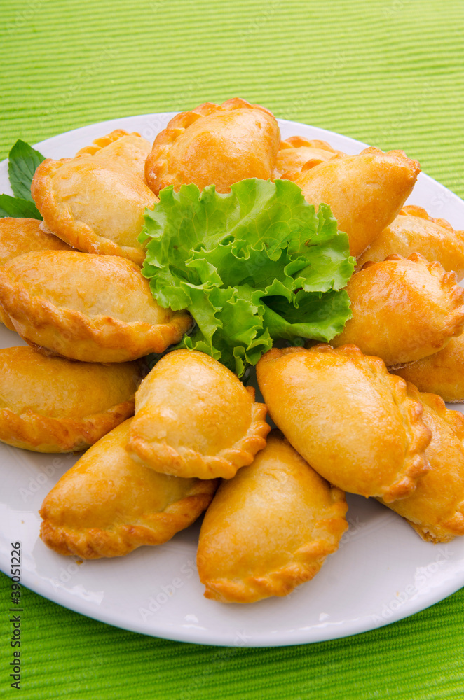 Patties with meat in plate Patties with meat in plate