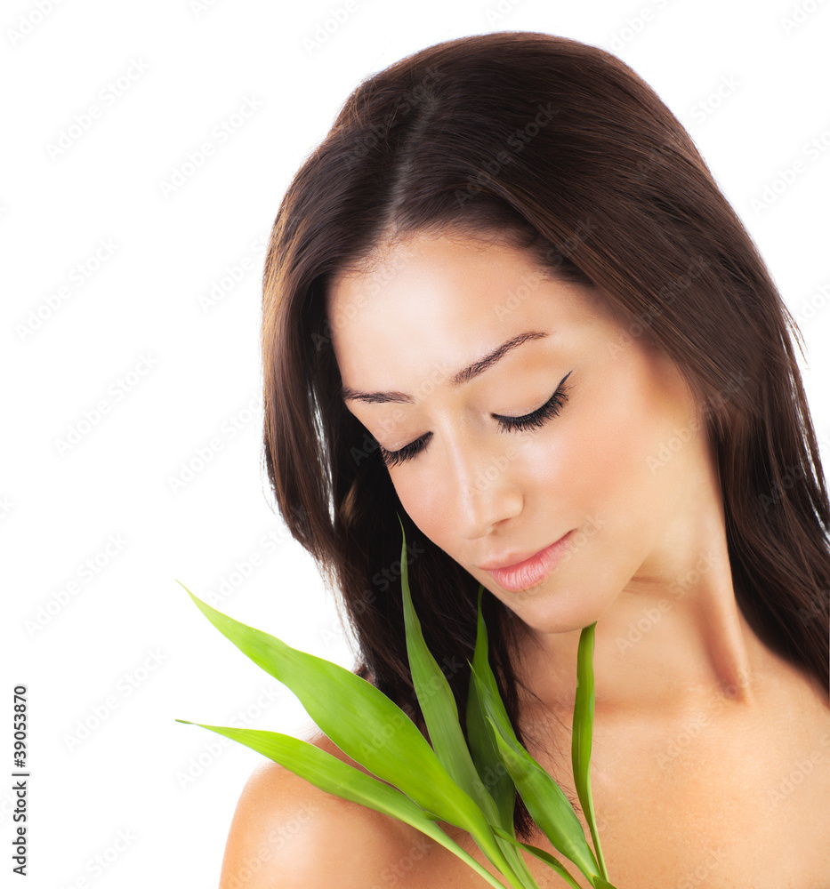 Healthy woman relaxing at spa Healthy woman relaxing at spa