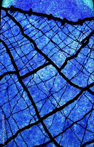 abstrait vitrail bleu. photo