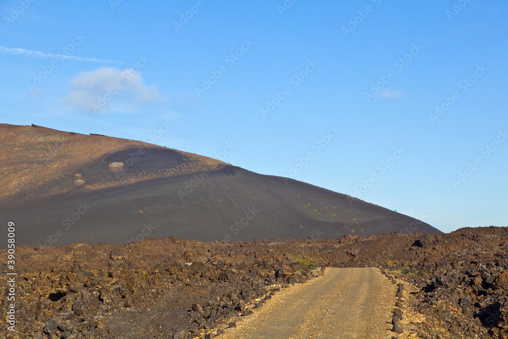 volcano in timanfaya national park in Lanzarote, Spain