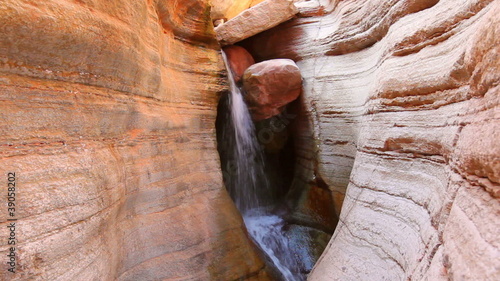 Stream Flowing in Beautiful Desert Canyon