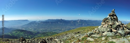 Fotografie Panoramique sur le massif de la chartreuse, dauphiné, france