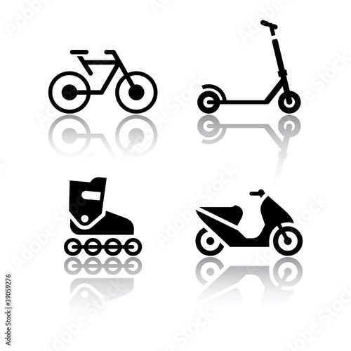 Set of transport icons - extreme sports