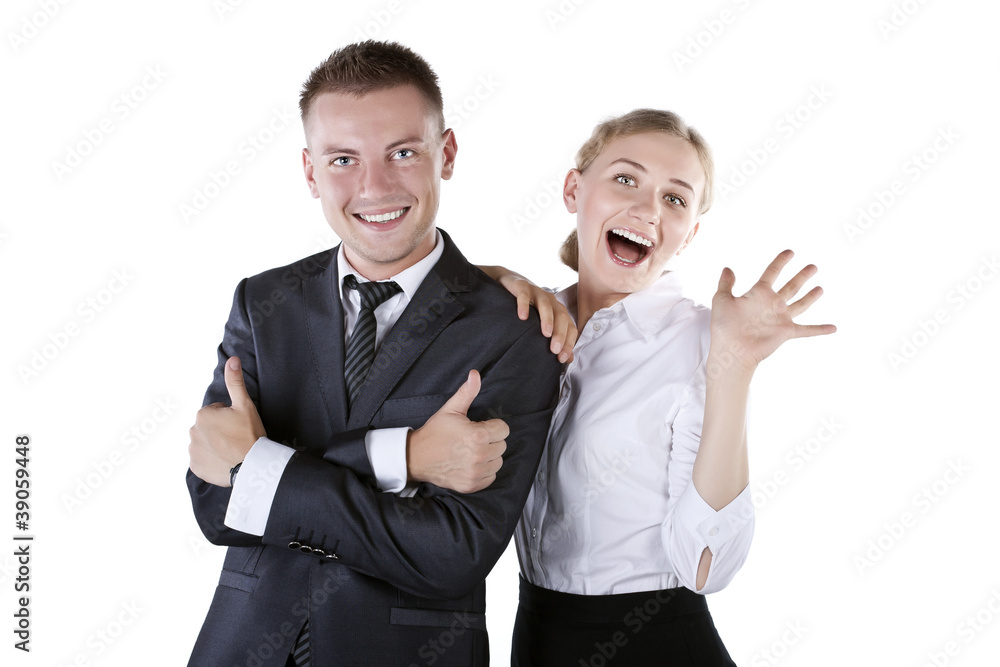 Portrait of happy business people at studio Portrait of happy business people at studio