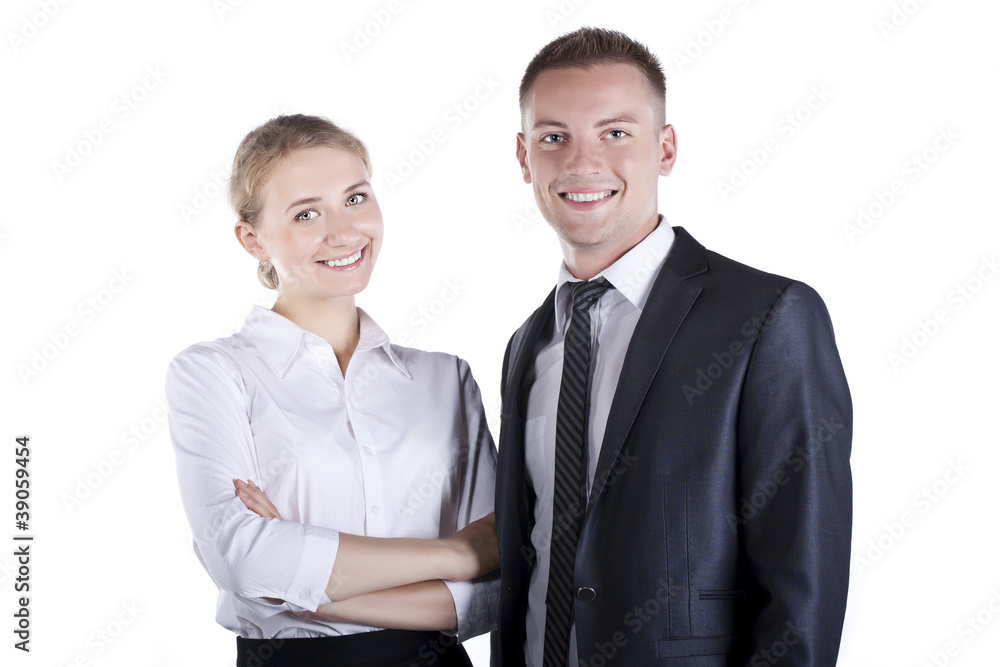 Portrait of happy business people at studio Portrait of happy business people at studio