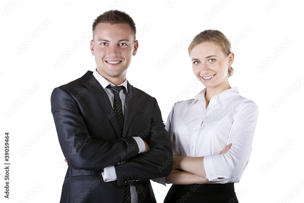 Portrait of happy business people at studio Portrait of happy business people at studio