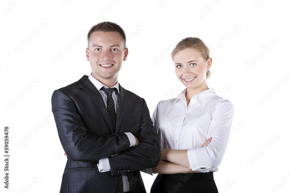Portrait of happy business people at studio Portrait of happy business people at studio