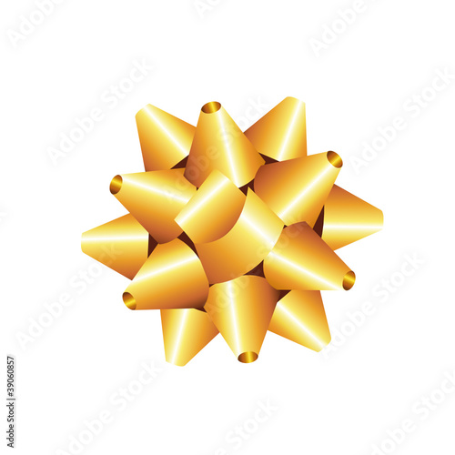 Goldene Geschenkschleife gebunden