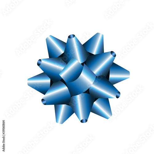 Blaue gebundene Geschenkschleife