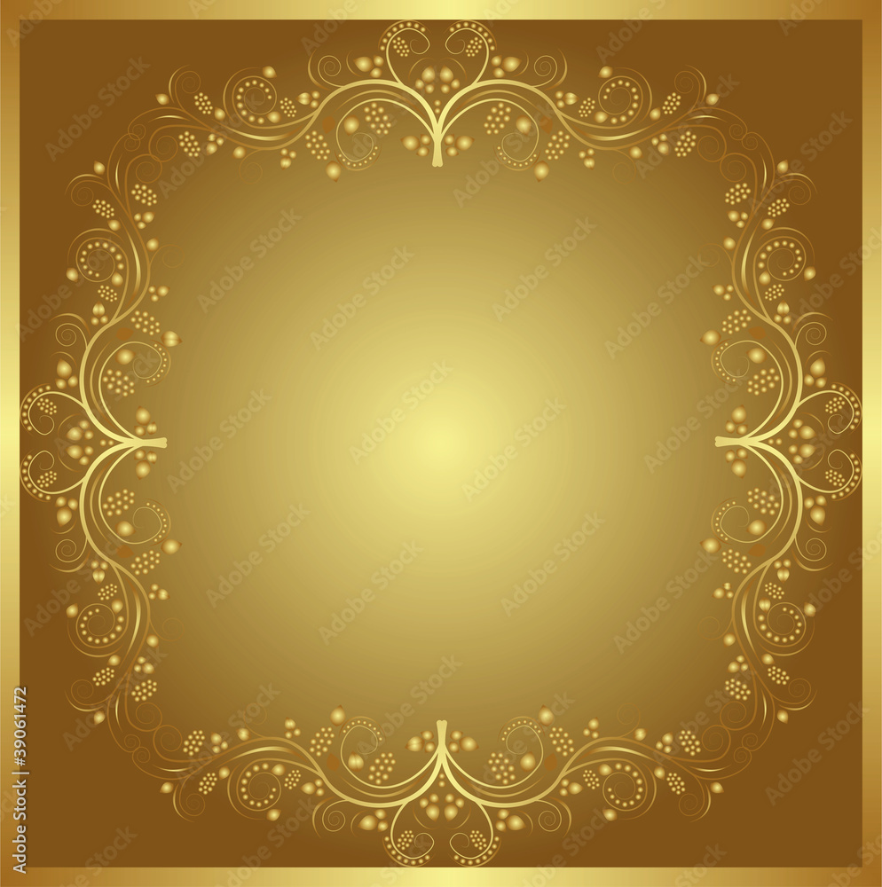 golden background with ornaments