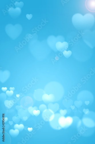 Baby blue hearts background