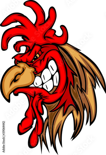 Rooster or Gamecock Mascot Cartoon