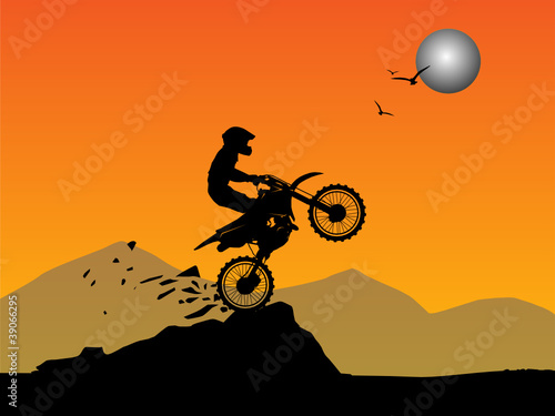 Motocross background, vector illustration