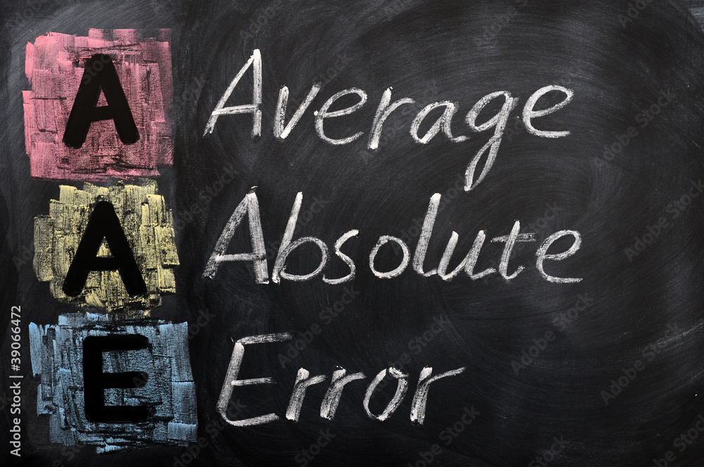 Fototapeta premium Acronym of AAE for Average Absolute Error