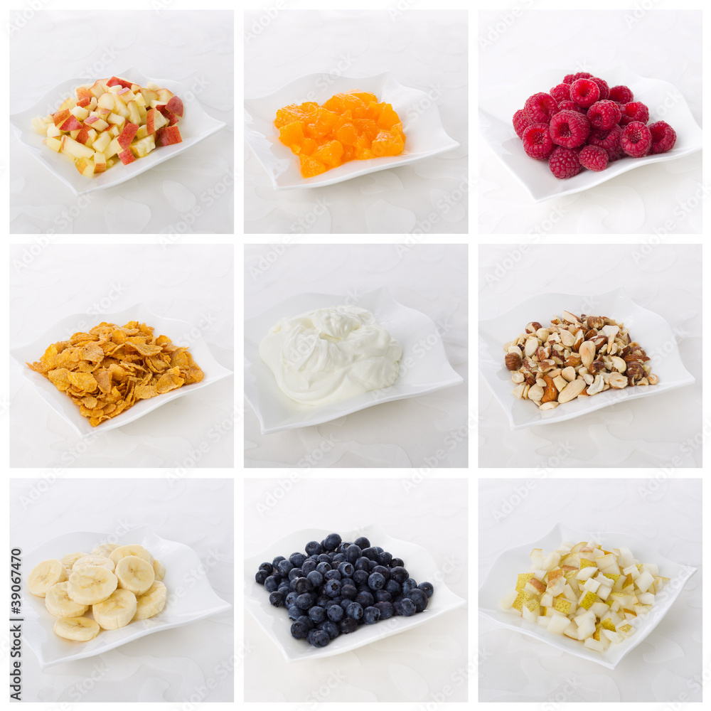 Zutaten für einen Obstsalat Zutaten für einen Obstsalat
