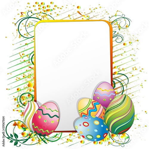 Uova Pasqua Pannello Deco-Easter Eggs Ornamental Poster-Vector