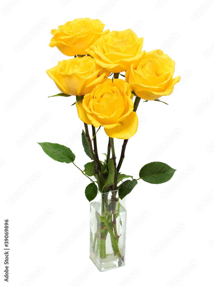 Fototapeta premium bouquet of yellow roses