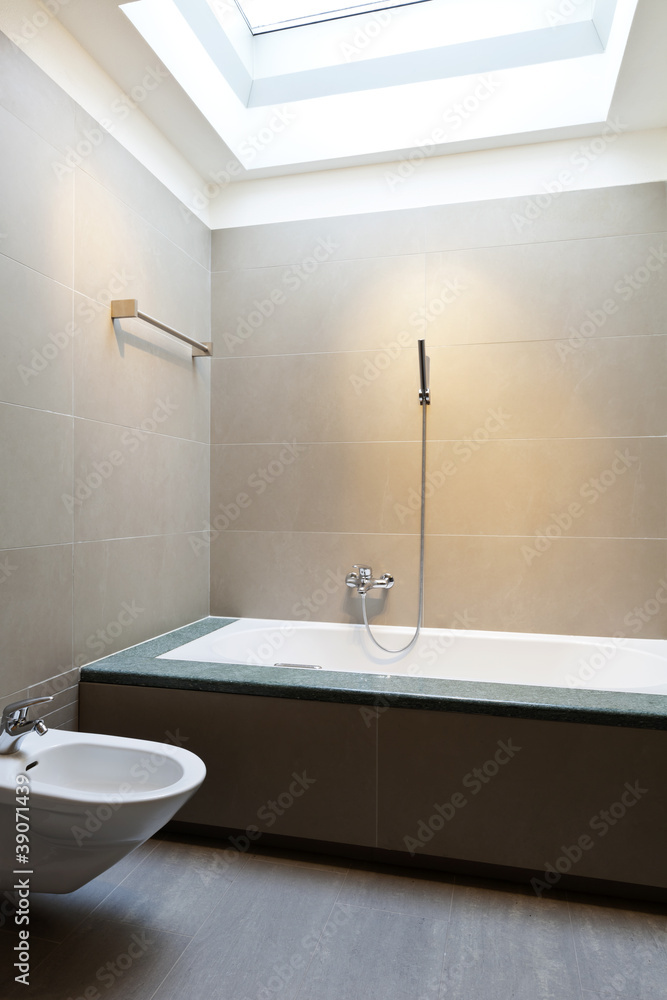 beautiful apartment, interior, bathroom clad in stone beautiful apartment, interior, bathroom clad in stone