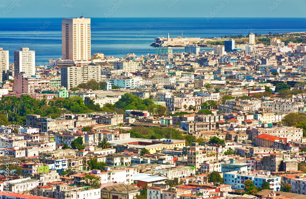 Beautiful view of Havana on a a sunny day