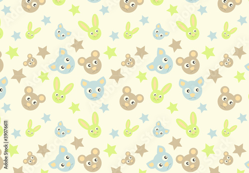 pattern with cute toys.