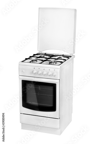 White gas cooker isolated